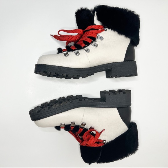 J. Crew White Leather winter Boots size 6 - Picture 5 of 6